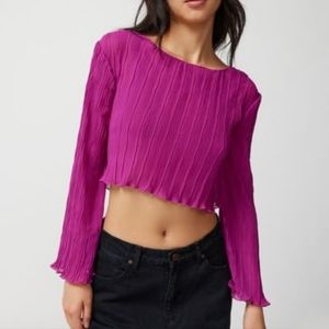 UO Orion Plisse Tie-Back Top